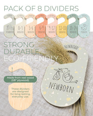 HIPPOTALE color palette dividers for easy size sorting in nursery