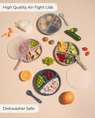 Hippypotamus lid close-up shows clear BPA-free material for safe cleaning.