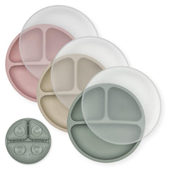 Hippypotamus toddler plates with four-point suction keep meals steady for self-feeding