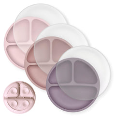Hippypotamus Toddler Plates suction base helps prevent spills during meals.