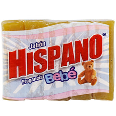 Hispano Bar Soap Green Hills pack front view with a fresh, inviting scent.