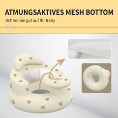 HitTopss inflatable baby seat folded compact demonstrates travel-friendly design and easy storage