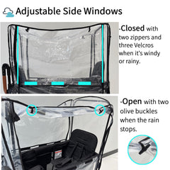 Hiviva stroller rain cover rear entrance enables easy child access