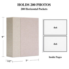 Hiwhy Linen 4x6 album hardcover protective bag keeps photos safe.