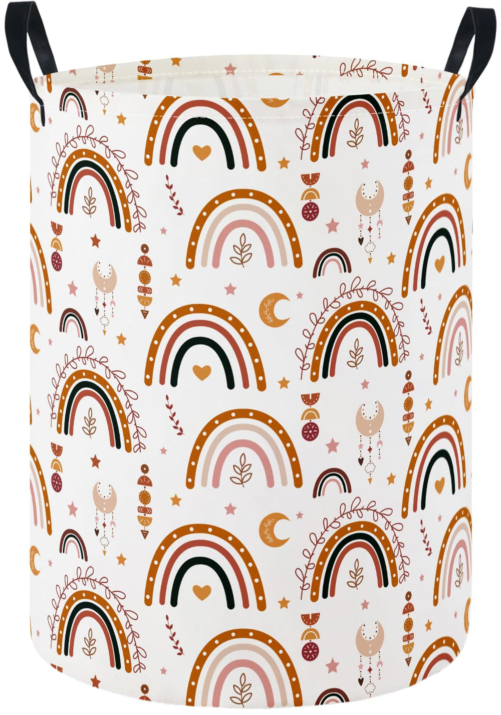 HIYAGON baby laundry hamper with rainbow pattern provides spacious nursery storage