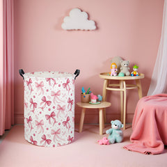HIYAGON Butterfly Baby Laundry Basket folded-compact demonstrates space saving design for small spaces.