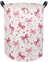 HIYAGON Butterfly Baby Laundry Basket front view shows spacious laundry storage for nursery essentials.