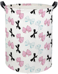 HIYAGON butterfly baby laundry basket front view for spacious toy and clothing storage