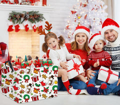 HIYAGON Christmas basket metal frame supports shape for easy loading and long-lasting structure.
