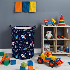 HIYAGON collapsible laundry hamper with two handles for easy moving and space saving.