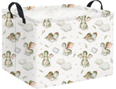 HIYAGON rectangular baby basket in dinosaur design for toy storage and room decor