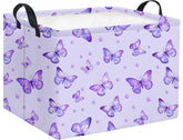 HIYAGON rectangular baby basket with dot butterfly keeps toys organized.