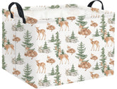 HIYAGON forest deer basket front view highlighting spacious storage for toys and clothes.