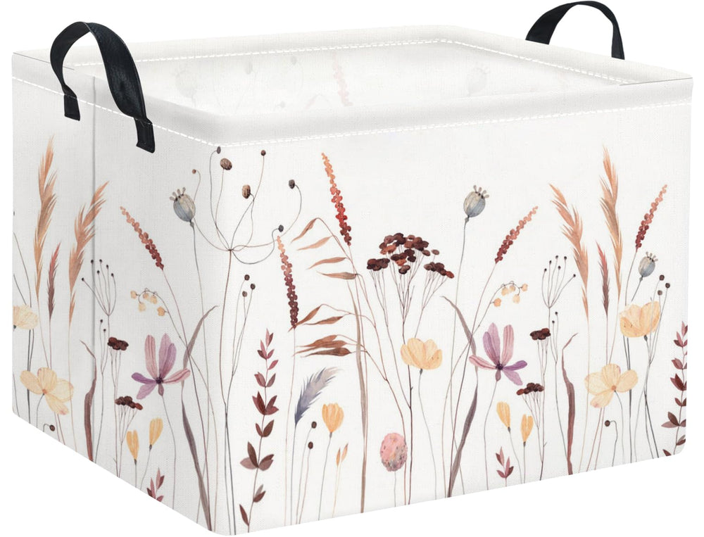 HIYAGON rectangular baby basket front view highlighting spacious toy and clothing storage.