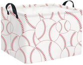 HIYAGON rectangular-baseball-basket-open shows sturdy top frame for organized toys