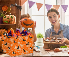 HIYAGON Halloween basket featuring waterproof inner lining to protect contents.
