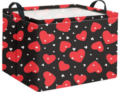 HIYAGON rectangular Valentines basket front view highlights spacious storage for clothes and toys