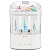 HIYAKOI bottle sterilizer-dryer front view shows space-saving two-layer design for busy kitchens.