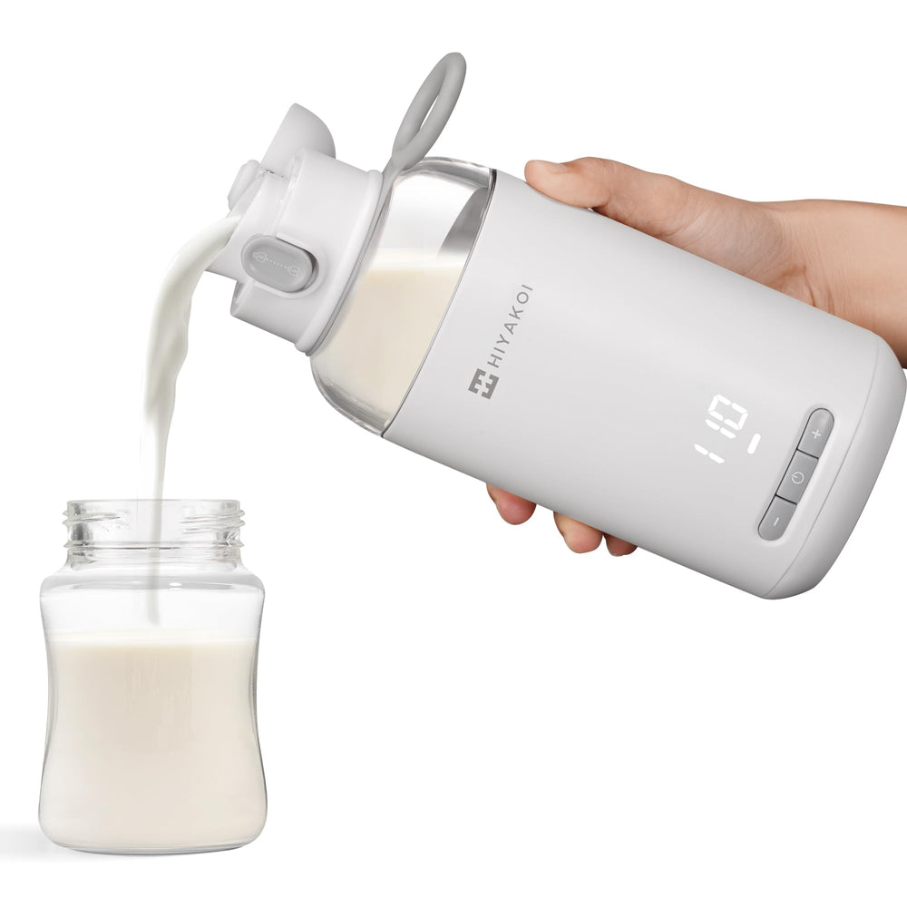 HIYAKOI on-the-go bottle warmer clip for convenient feeds.