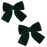 Hjiaruiky green velvet bows pair adds charm to everyday outfits.