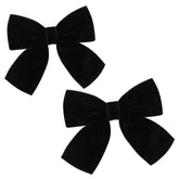 Hjiaruiky hair bows velvet black close-up for versatile everyday wear and comfort.