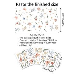 HJKlove Boho colorful flower wall decal β watercolor blooms create a calming nursery backdrop.