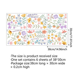HJKlove boho watercolor flower wall decal placed above a crib in a nursery