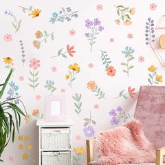 HJKlove wall decals with layered petals and bright hues for playful spaces