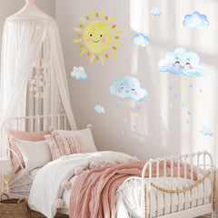 HJKlove boys girls room decor enhances imagination with sunny sky accents.