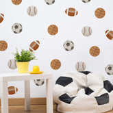 HJKlove basketball wall decal adds vibrant energy to the living room