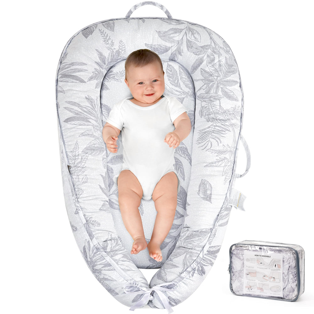 HKAI Baby Lounger soft cotton cover offers breathable comfort during awake playtime.