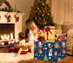 HKEC gift-basket-blue-christmas doubles as a pretty, functional gift and storage solution