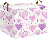 HKEC rectangle storage basket with handles keeps toys neatly organized and easy to grab.
