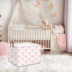 HKEC rectangle storage basket in living room holding blankets and reading materials