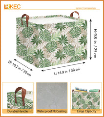 HKEC collapsible storage bin folded flat saves space and simplifies cabinet storage.