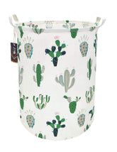 HKEC Green Cactus Laundry Basket folded saves space in small rooms.