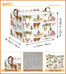 HKEC rectangle storage basket folded flat for compact storage