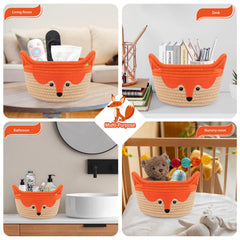 Hkojewp fox basket diapers-organization image demonstrates compact storage for essentials on shelves.