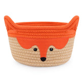 Hkojewp fox basket front view highlights easy nursery organization and cozy decor.