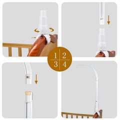 HLEEDUO 22.8 inch length enables versatile crib setups and reach.