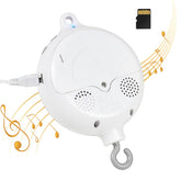HLEEDUO crib mobile Bluetooth connection enables wireless music playback for baby's nursery.
