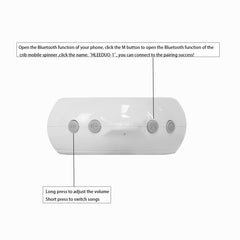 HLEEDUO crib mobile volume control allows easy listening adjustment.