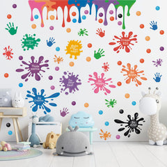 HLNIUC colorful dots decor adds cheerful energy to playrooms and study corners.