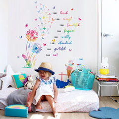 HLNIUC peel-and-stick wall art designed for kid rooms, easy repositioning.