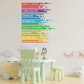 HLNIUC Positive Affirmation Wall Decal 59pcs adds colorful motivation to classrooms.