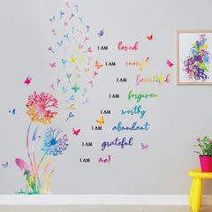 HLNIUC peel-and-stick wall decals with butterflies stay secure and reusable.