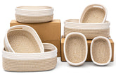 HLWDFLZ 7-piece basket set flat-pack design for quick setup and space-saving storage.
