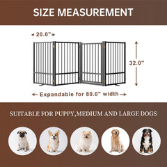 HMHTCT dog gate door walk-through feature for convenient entry and exit.