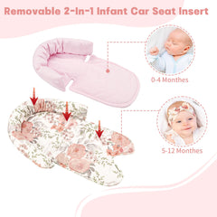 HNHUAMING infant insert offers full body support for safer car rides.
