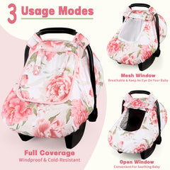 HNHUAMING car seat cover offers easy installation with straps and buttons.